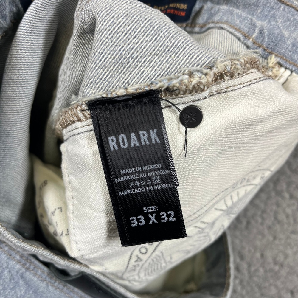 Roark Jeans HWY 133 Standard Slim Straight Mens 33x32 Light Wash RD208 Denim - Picture 6 of 14